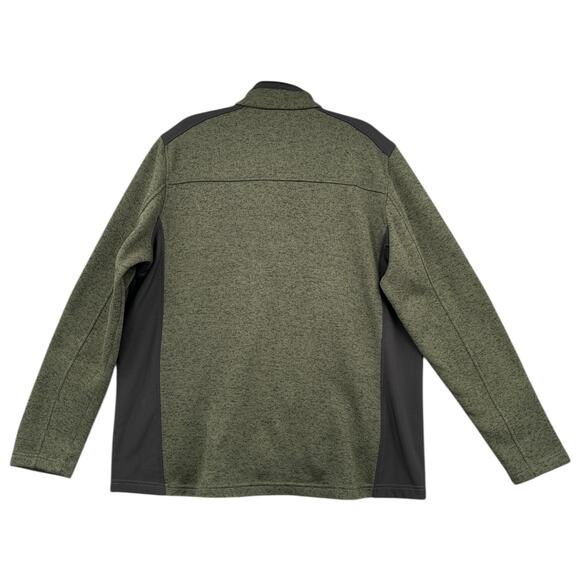 Gerry Olive Green & Black Zippered Pockets Stand Collar Full Zip Jacket Mens XXL - Picture 2 of 8